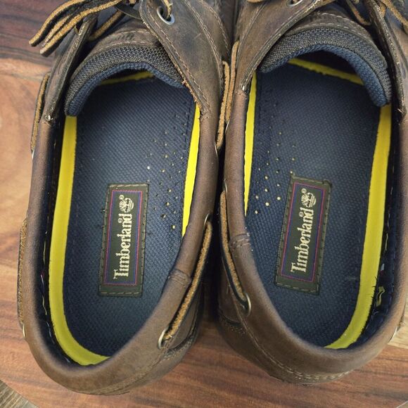 Timberland Echo Bay Top-Sider Deck Boat Shoes Men’s 11M Brown Nubuck #71024 - Picture 7 of 9